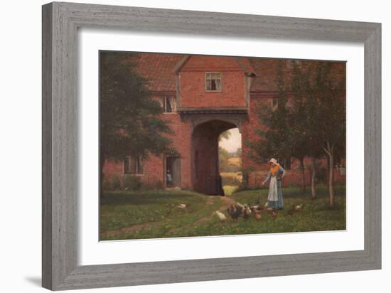 Hales Old Hall, Hales Green, Near Norwich, Norfolk, 1913-Edmund Blair Leighton-Framed Giclee Print