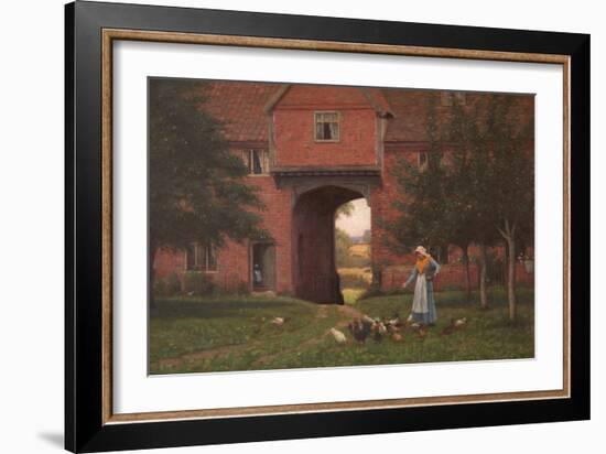 Hales Old Hall, Hales Green, Near Norwich, Norfolk, 1913-Edmund Blair Leighton-Framed Giclee Print