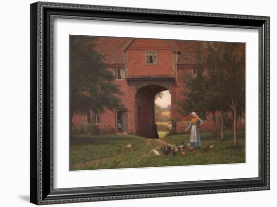 Hales Old Hall, Hales Green, Near Norwich, Norfolk, 1913-Edmund Blair Leighton-Framed Giclee Print