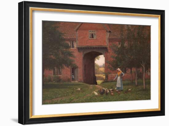 Hales Old Hall, Hales Green, Near Norwich, Norfolk, 1913-Edmund Blair Leighton-Framed Giclee Print