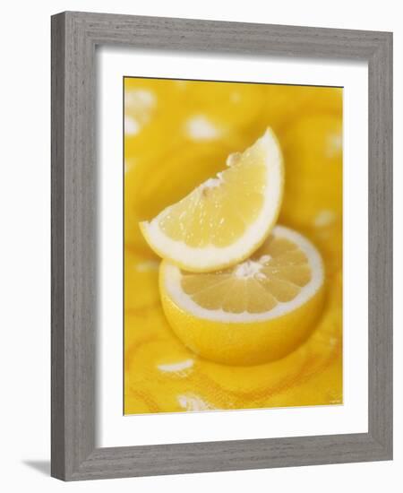 Half a Grapefruit and a Wedge of Grapefruit-Michael Meisen-Framed Photographic Print