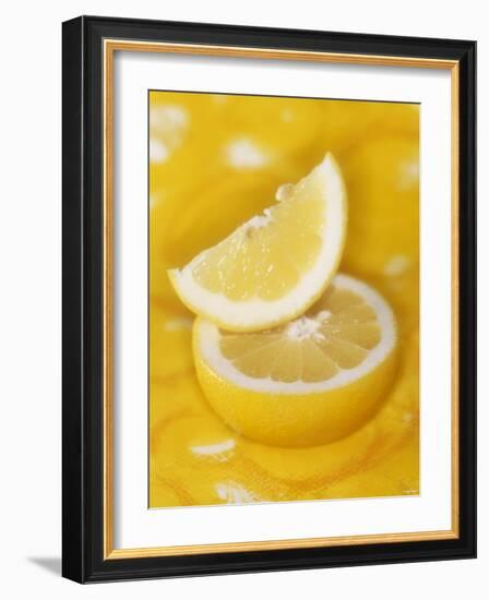 Half a Grapefruit and a Wedge of Grapefruit-Michael Meisen-Framed Photographic Print