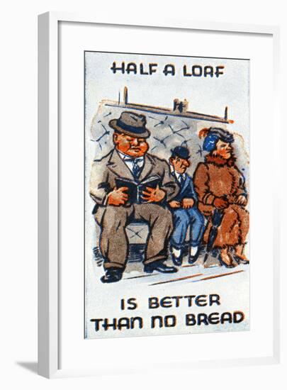 Half a Loaf Is Better Than No Bread, 1938-null-Framed Giclee Print