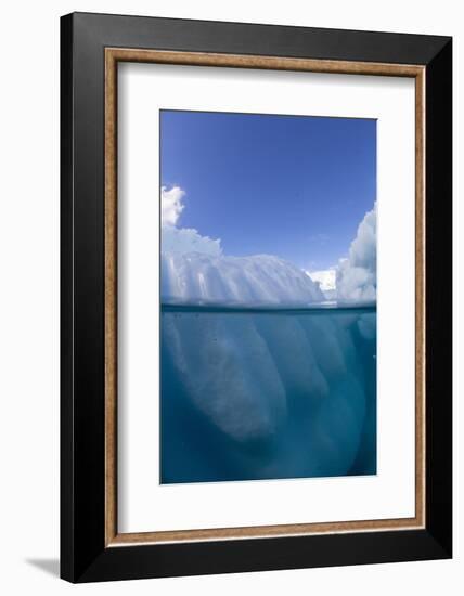 Half above and half below photo of an iceberg off Danco Island, Antarctica, Polar Regions-Michael Nolan-Framed Photographic Print