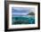 Half Above and Half Below View of Coral Reef at Pulau Setaih Island, Natuna Archipelago, Indonesia-Michael Nolan-Framed Photographic Print