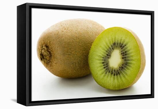 Half and Whole Kiwi Fruit-Greg Elms-Framed Premier Image Canvas