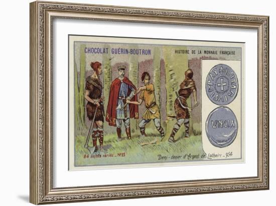 Half Denier of Lothair of France, 954-null-Framed Giclee Print