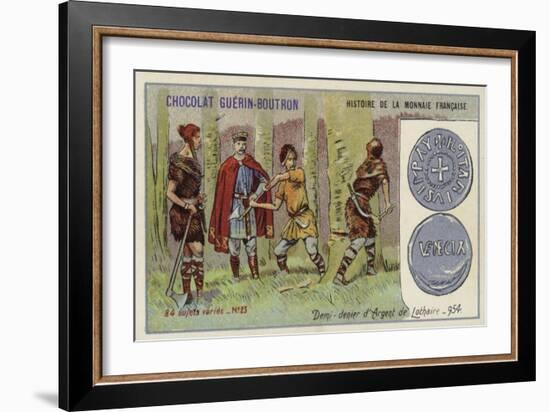 Half Denier of Lothair of France, 954-null-Framed Giclee Print