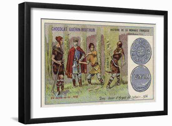 Half Denier of Lothair of France, 954-null-Framed Giclee Print