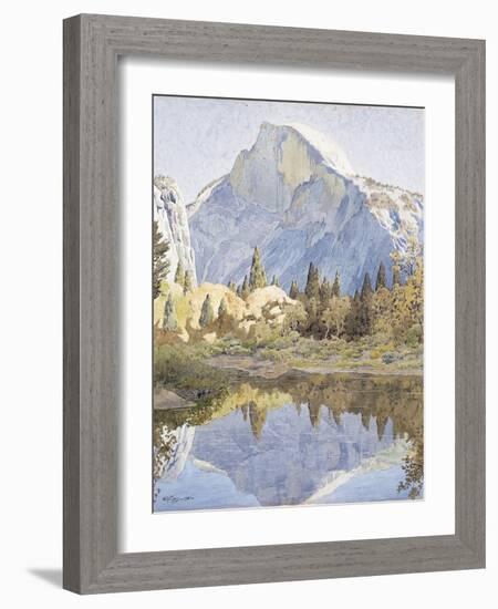 Half Dome and Mirror Lake, 1921-Gunnar Widforss-Framed Giclee Print