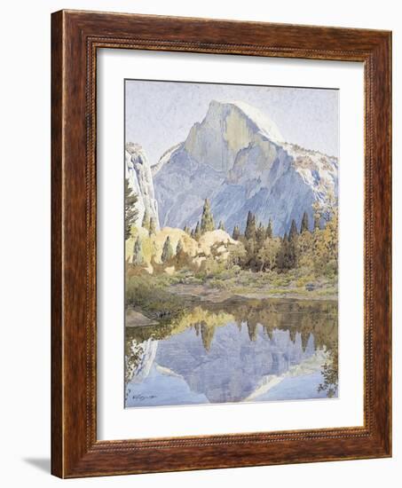 Half Dome and Mirror Lake, 1921-Gunnar Widforss-Framed Giclee Print