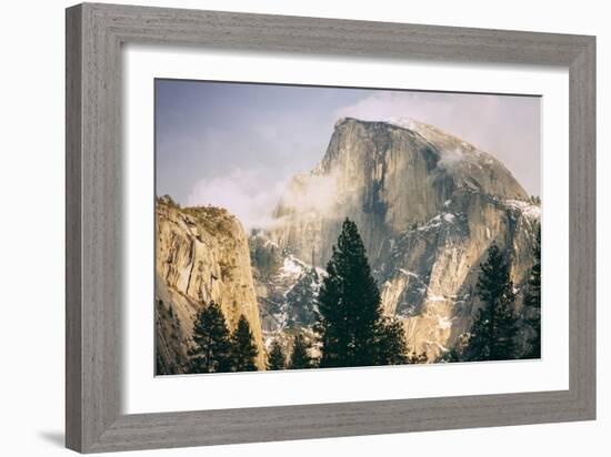 Half Dome and Wispy Clouds in Late Afternoon, Yosemite Valley-Vincent James-Framed Photographic Print