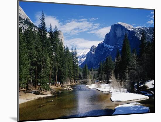 Half Dome in Yosemite National Park during Winter-Gerald French-Mounted Photographic Print
