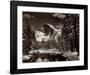 Half Dome, Merced River, Winter-Ansel Adams-Framed Art Print