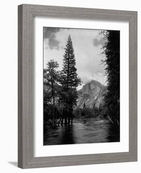 Half Dome Over Merced River-null-Framed Photographic Print