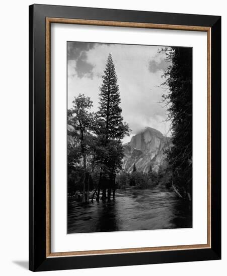 Half Dome Over Merced River-null-Framed Photographic Print