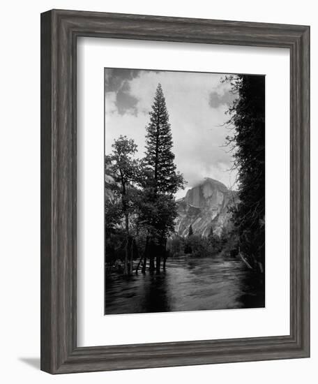 Half Dome Over Merced River-null-Framed Photographic Print