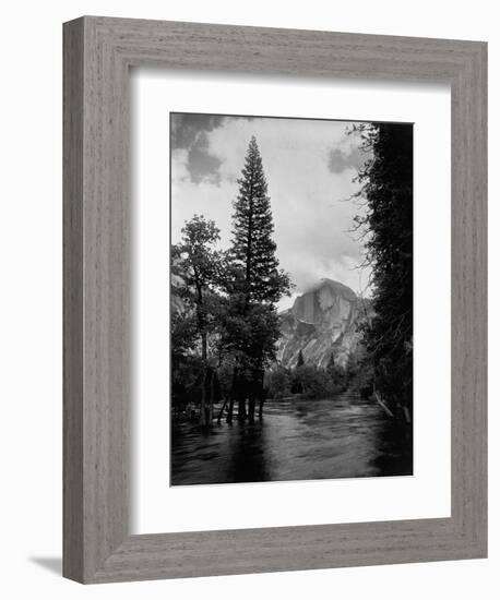 Half Dome Over Merced River-null-Framed Photographic Print