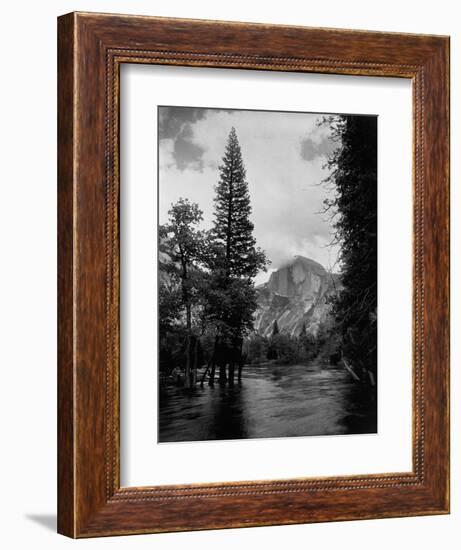 Half Dome Over Merced River-null-Framed Photographic Print