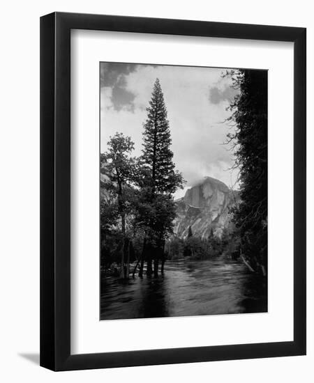 Half Dome Over Merced River-null-Framed Photographic Print