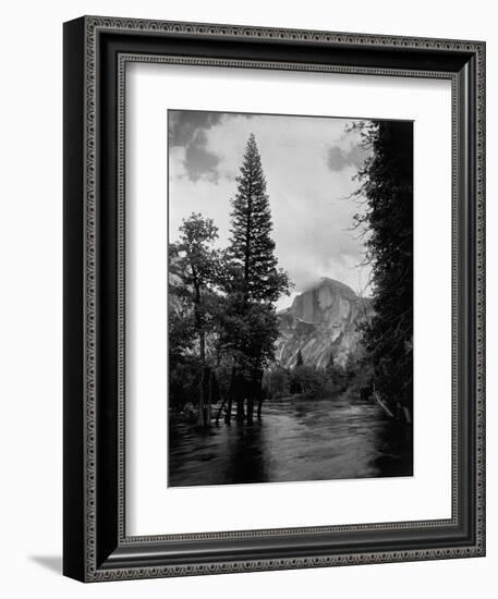 Half Dome Over Merced River-null-Framed Photographic Print