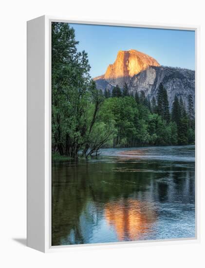 Half Dome Reflected in Merced River, Yosemite Valley, Yosemite National Park, California, USA-null-Framed Premier Image Canvas