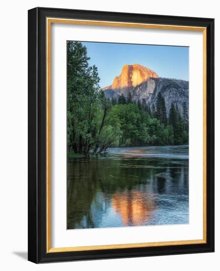 Half Dome Reflected in Merced River, Yosemite Valley, Yosemite National Park, California, USA-null-Framed Photographic Print