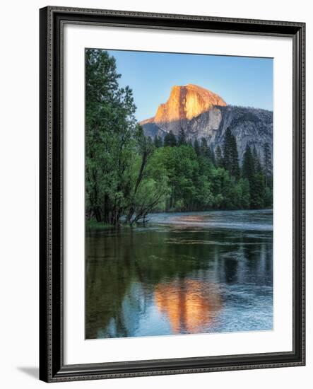 Half Dome Reflected in Merced River, Yosemite Valley, Yosemite National Park, California, USA-null-Framed Photographic Print