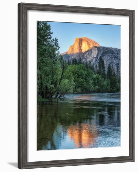 Half Dome Reflected in Merced River, Yosemite Valley, Yosemite National Park, California, USA-null-Framed Photographic Print