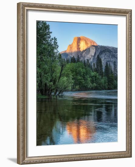 Half Dome Reflected in Merced River, Yosemite Valley, Yosemite National Park, California, USA-null-Framed Photographic Print