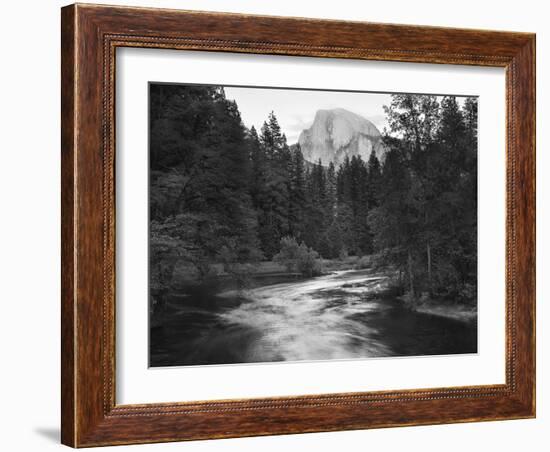 Half Dome with Sunset over Merced River, Yosemite, California, USA-Tom Norring-Framed Photographic Print