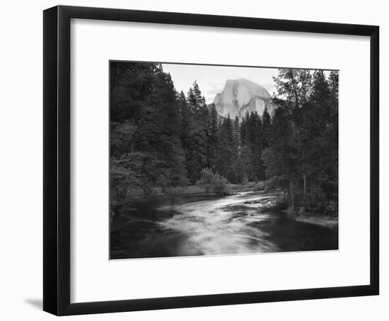 Half Dome with Sunset over Merced River, Yosemite, California, USA-Tom Norring-Framed Photographic Print