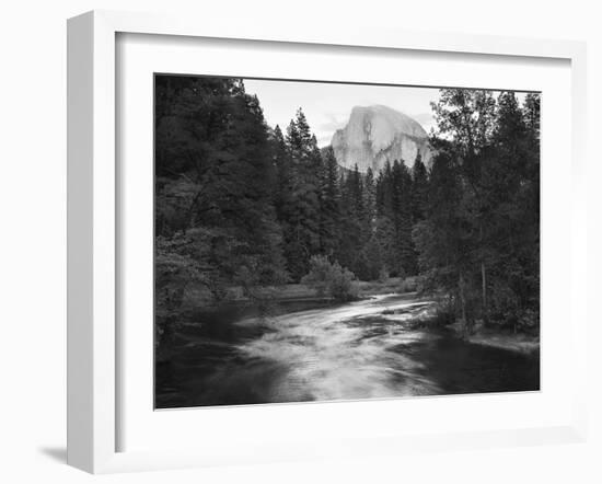 Half Dome with Sunset over Merced River, Yosemite, California, USA-Tom Norring-Framed Photographic Print