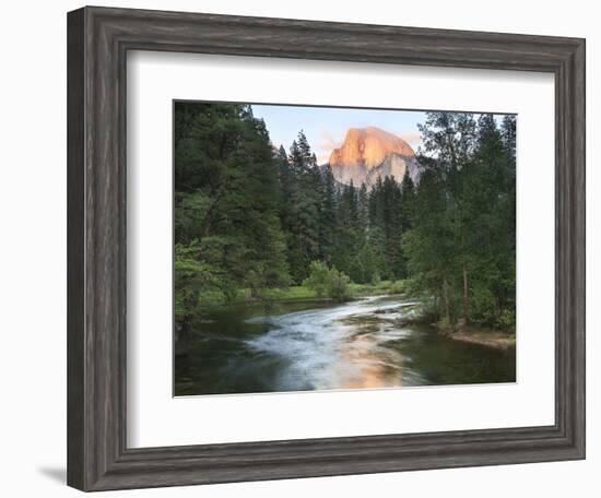 Half Dome with Sunset over Merced River, Yosemite, California, USA-Tom Norring-Framed Photographic Print