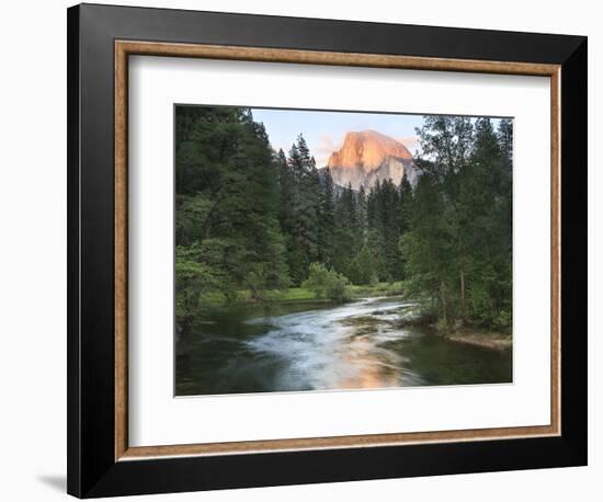 Half Dome with Sunset over Merced River, Yosemite, California, USA-Tom Norring-Framed Photographic Print