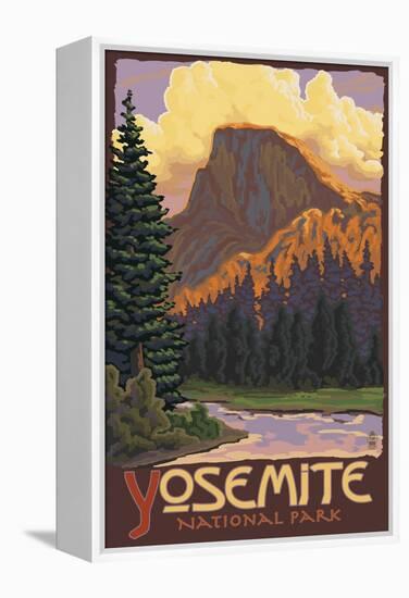 Half Dome, Yosemite National Park, California-Lantern Press-Framed Stretched Canvas