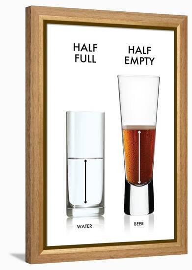 Half Full - Half Empty-Noble Works-Framed Stretched Canvas