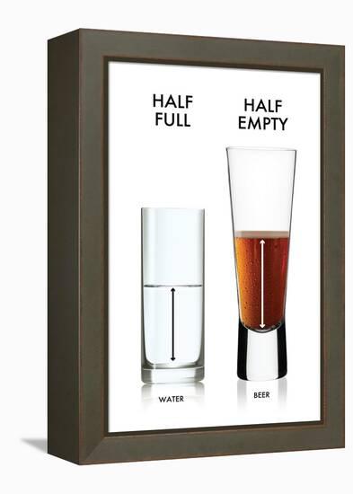 Half Full - Half Empty-Noble Works-Framed Stretched Canvas