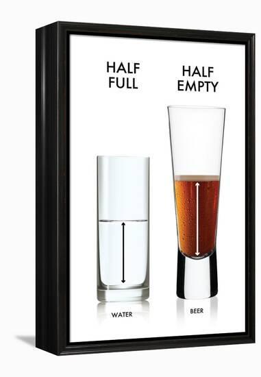 Half Full - Half Empty-Noble Works-Framed Stretched Canvas