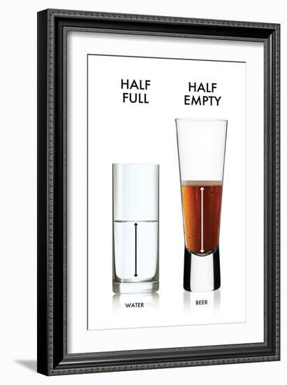 Half Full - Half Empty-Noble Works-Framed Premium Giclee Print
