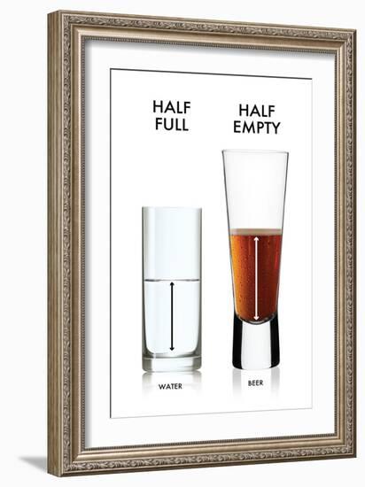 Half Full - Half Empty-Noble Works-Framed Art Print