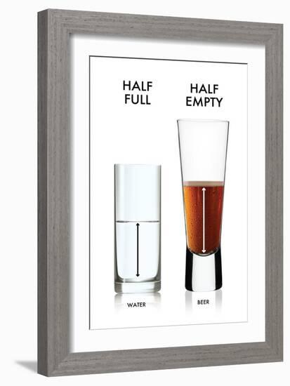 Half Full - Half Empty-Noble Works-Framed Art Print