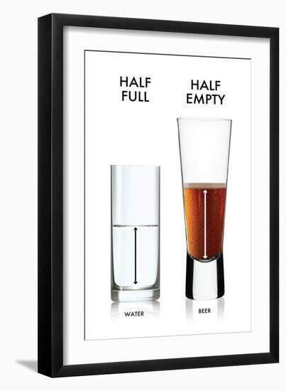 Half Full - Half Empty-Noble Works-Framed Art Print