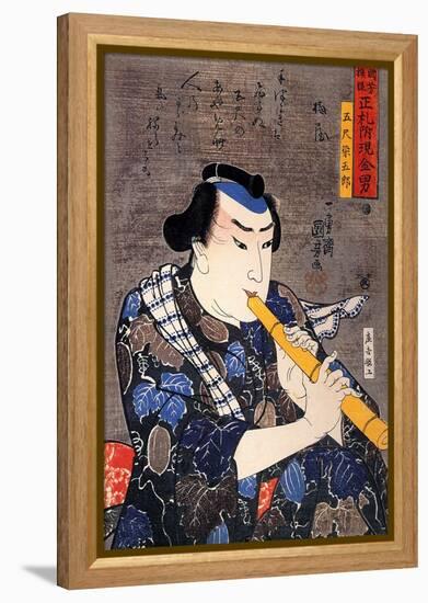 Half Legth Portrait of Goshaku Somegoro-Kuniyoshi Utagawa-Framed Premier Image Canvas