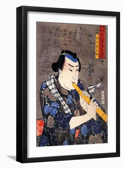 Half Legth Portrait of Goshaku Somegoro-Kuniyoshi Utagawa-Framed Giclee Print