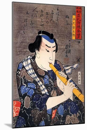 Half Legth Portrait of Goshaku Somegoro-Kuniyoshi Utagawa-Mounted Giclee Print
