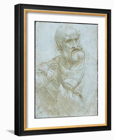 Half-Length Figure of an Apostle by Leonardo Da Vinci-Leonardo Da Vinci-Framed Giclee Print