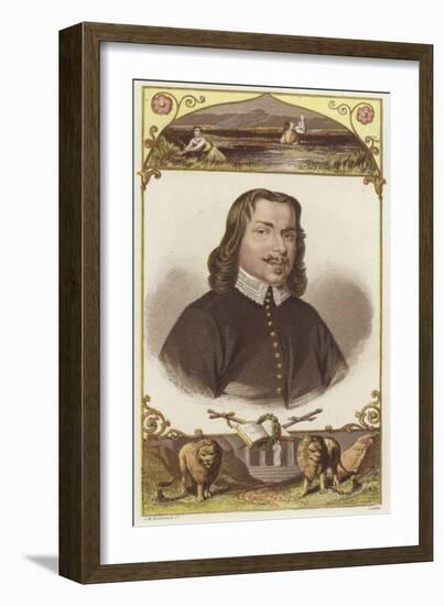 Half-Length Portrait of a Man Wearing 18th-Century Clothing-null-Framed Giclee Print