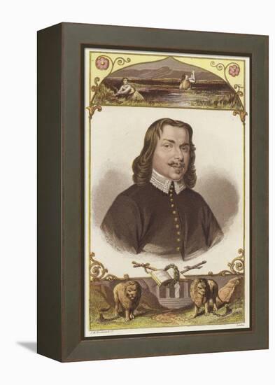 Half-Length Portrait of a Man Wearing 18th-Century Clothing-null-Framed Premier Image Canvas