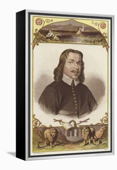 Half-Length Portrait of a Man Wearing 18th-Century Clothing-null-Framed Premier Image Canvas